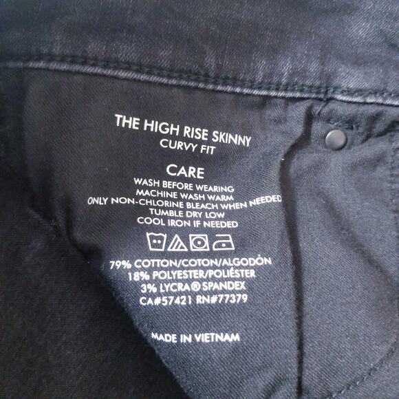 Ann Taylor Black The High Rise Skinny Jeans Petite Curvy Fit - Picture 4 of 12